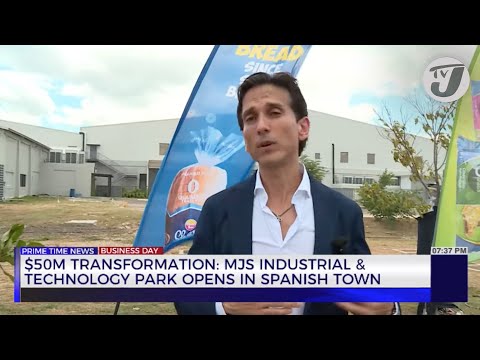 YouTube video thumbnail: $50M Transformation: MJS Industrial & Technology Park Opens in Spanish Town 