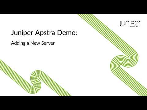 Juniper Apstra Demo: Adding a New Server