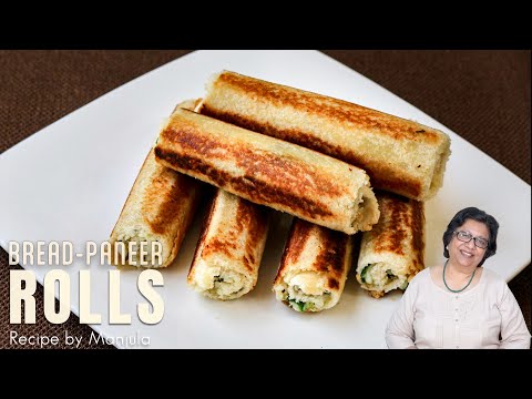 Bread Paneer Rolls | Paneer Bread Roll | Bread Paneer Roll Recipe by Manjula