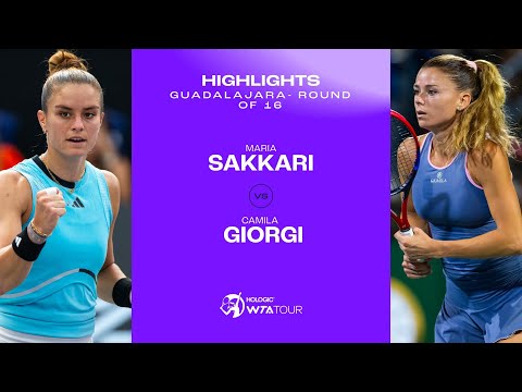 Maria Sakkari vs. Camila Giorgi | Guadalajara 2023 Round of 16 | WTA Match Highlights