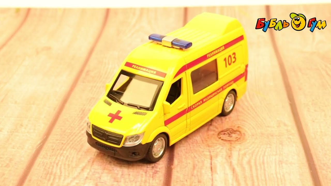 Машина ТЕХНОПАРК Реанимация инерционная световые и звуковые эффекты с 3лет  - видео Машина ТЕХНОПАРК Реанимация инерционная световые и звуковые эффекты с 3лет  - видео