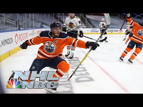 Connor McDavid show continues for Oilers with hat trick vs. Blackhawks | NBC Sports