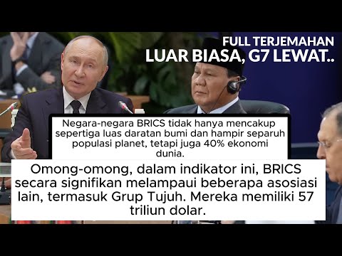 PRABOWO PERTAMA PRESIDEN PUTIN TEGAS SOROTI, OMONG-OMONG PIDATONYA LUAR BIASA SEKALI