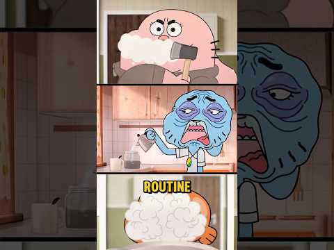 Darwin vs Nicole vs Richard MORNING ROUTINE ‼️🔥 || #theamazingworldofgumball #gumball #shorts