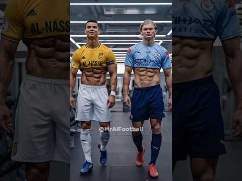 Ronaldo and Haaland in the GYM 💪#football #haaland #ronaldo #cr7