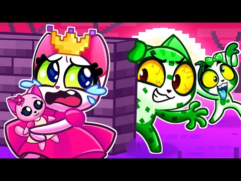 👑 Princess VS Zombie Challenge 🧟 Minecraft Song 😸 Nursery Rhymes 🎵