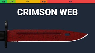 Bayonet Crimson Web Wear Preview