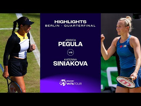 Jessica Pegula vs. Katerina Siniakova | 2024 Berlin Quarterfinal | WTA Match Highlights