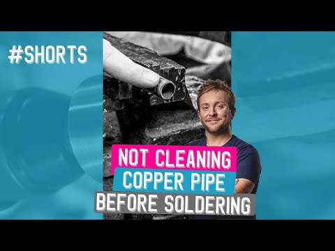 Common Plumbing Mistakes Not cleaning copper pipe before soldering #shorts