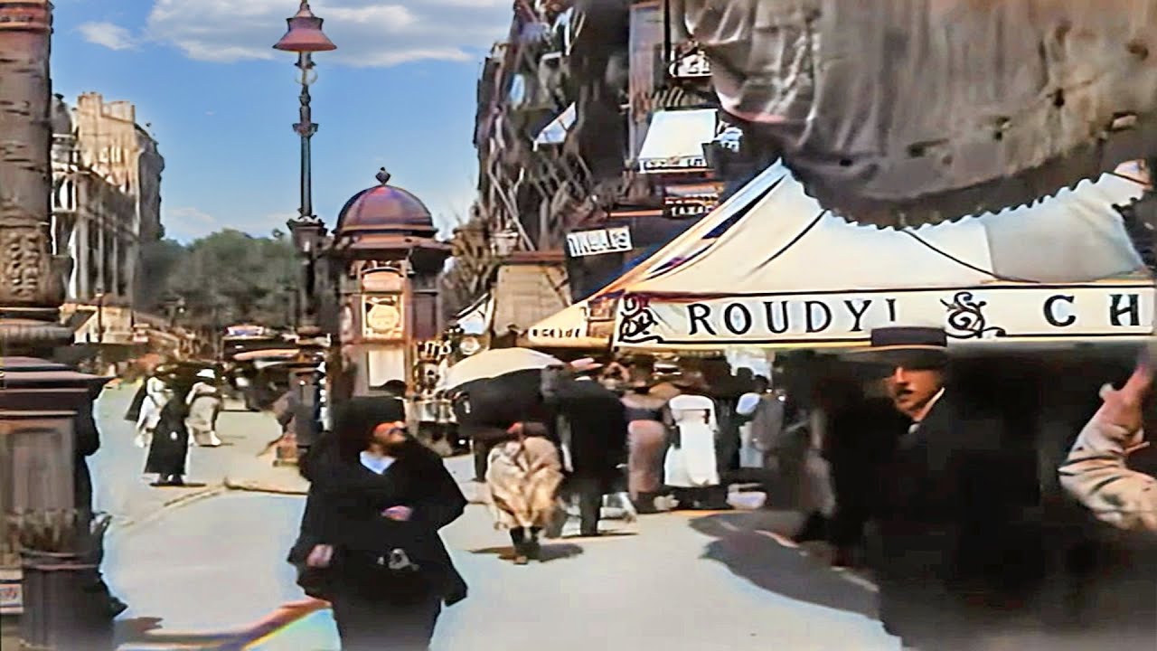 Marseille, France 1920 in color [60fps,Remastered] w/sound design added