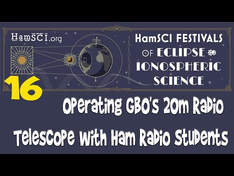 HamSCI 2024: Operating GBO's 20m Radio Telescope with Ham Radio Students