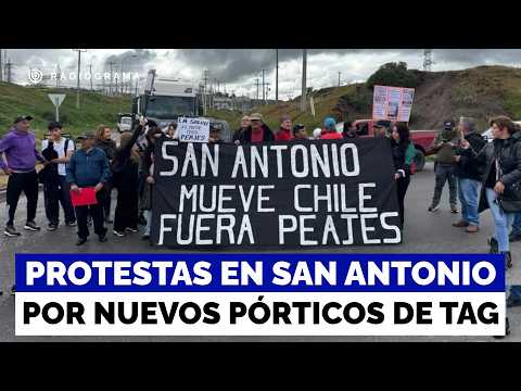 Vecinos de San Antonio protestan contra nuevos pórticos de TAG en Ruta 78: acusan <strong>doble</strong> cobro