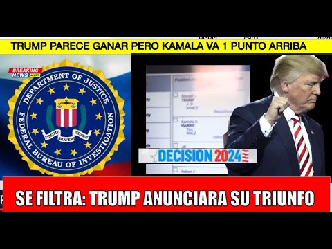 URGENTE!! SE FILTRA TRUMP ANUNCIA victoria habla de FRAUDE Kamala GANARIA por 1 punto