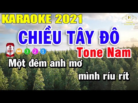 Chiều Tây Đô Karaoke Tone Nam Nhạc Sống 2021 | Trọng Hiếu