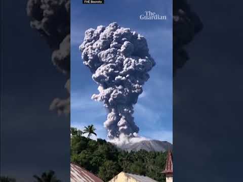 Indonesia's Mount Ibu spews thick ash cloud