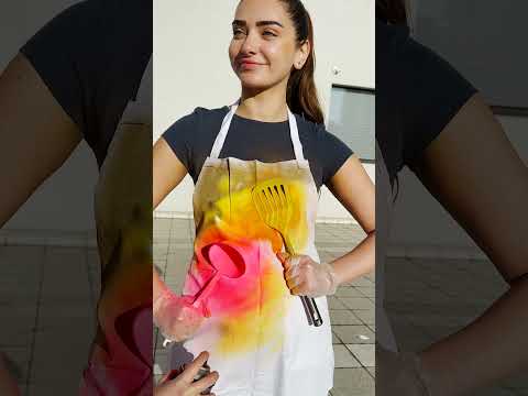 DIY kitchen apron fashion upgrade 💡