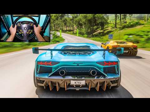 Lamborghini Aventador Ultimae - Goliath Race - Forza Horizon 5 | Steering Wheel Gameplay