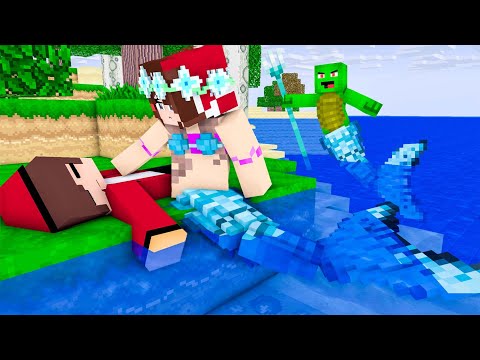 JJ Became a mermaid ! MAIZEN : JJ and Mikey In Minecraft Sad Animation