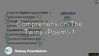 Comprehension-The Twins (Poem)-1