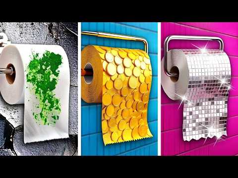 Banheiro da Garota Rica vs Banheiro da Garota Pobre || Truques Malucos e Momentos Hilários