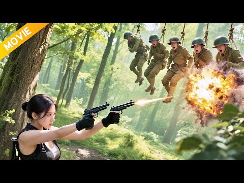 【抗日電影】美女神槍手槍法無敵，雙槍在手強闖日軍老巢！一人一彈滅全營！⚔️  抗日 #抗戰  #搶戰 #戰爭