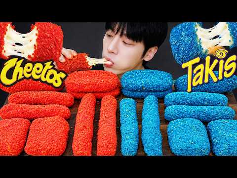 ASMR MUKBANG 직접 만든 타키스 대왕 가래떡 <strong>불닭볶음면</strong> <strong>짜파게티</strong> 치즈스틱 핫도그 먹방 &amp; 레시피 FIRE NOODLES EATING SOUND!