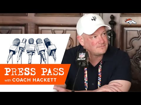 AFC Coaches Breakfast: Coach Hackett talks strength of the AFC West and plans for Javonte Williams video clip