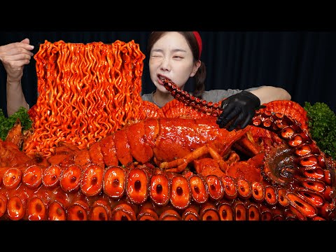 초대왕 문어다리 🐙 랍스터 들어간 매콤 해물찜 먹방 Giant Octopus Legs & Lobster Seafood Boil Recipe Mukbang ASMR Ssoyoung