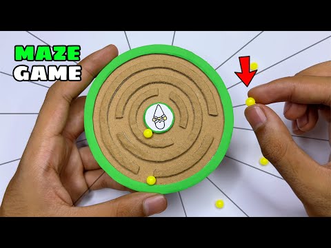 How to Make Easy Cardboard Round Shape Maze Game with Crawly Gnome 😱 Amazing Cardboard Life Hacks