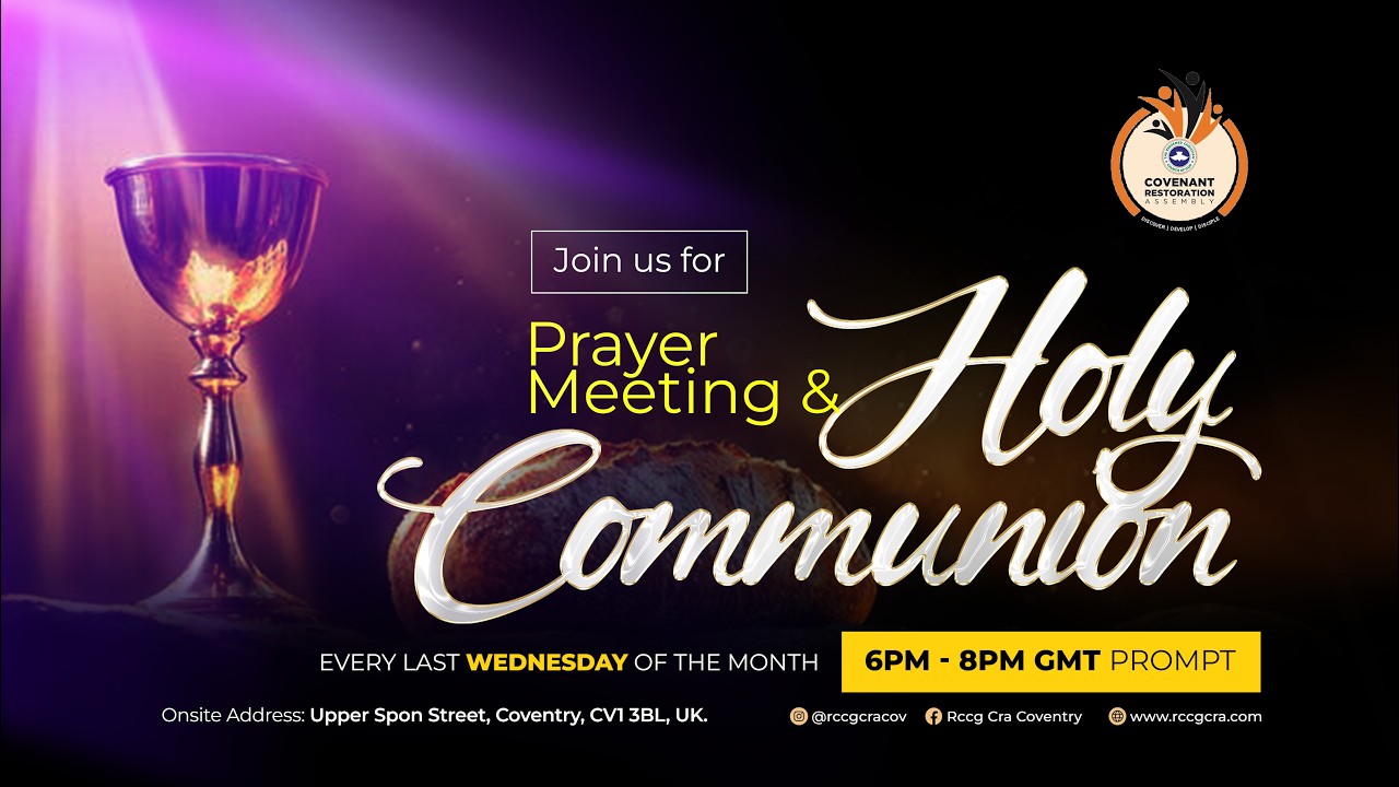 We are a bible believing church with practical teachings of God's word.

Our Goal: To discover, To Develop & To Disciple
Mission Statement: To Make Heaven and To Taking As Many As Possible With Us
Parish Leader: Pastor & Pastor. Mrs Olaitan

Worship Experience: 10am Every Sunday  
Digging Deep: 6pm Every Wednesdays
Youth Hang Out: 7pm Last Fridays Every Month

Webpage: rccgcra.com

TO GIVE: By Bank Transfer

Purpose:  Tithe & Offering
Bank Name: RCCG CRA
Sort Code: 30-92-33
Account Number: 00408900

Purpose:  Building & Special Seed
Bank Name: RCCG CRA 
Sort Code: 30-92-33
Account Number: 00408900

NEXT STEPS:
Have you made a decision to follow Jesus? You may be wondering what’s next on your journey. We want to help! Let us guide you to the next steps in your walk with Christ.

For further assistance please contact us
+44 (0) 24 7541 5000
info@rccgcracoventry.com

#prayers  #Jesus #gospel  #rccg  #rccg_church #RCCGCRA #coventry  #worship  #praise  #sundayservice #bible  #biblestudy #holycommunion #christain #sundayservicelive #sundayserviceonline #sundayservicemessage #holyspirit 

©RCCG CRA Coventry