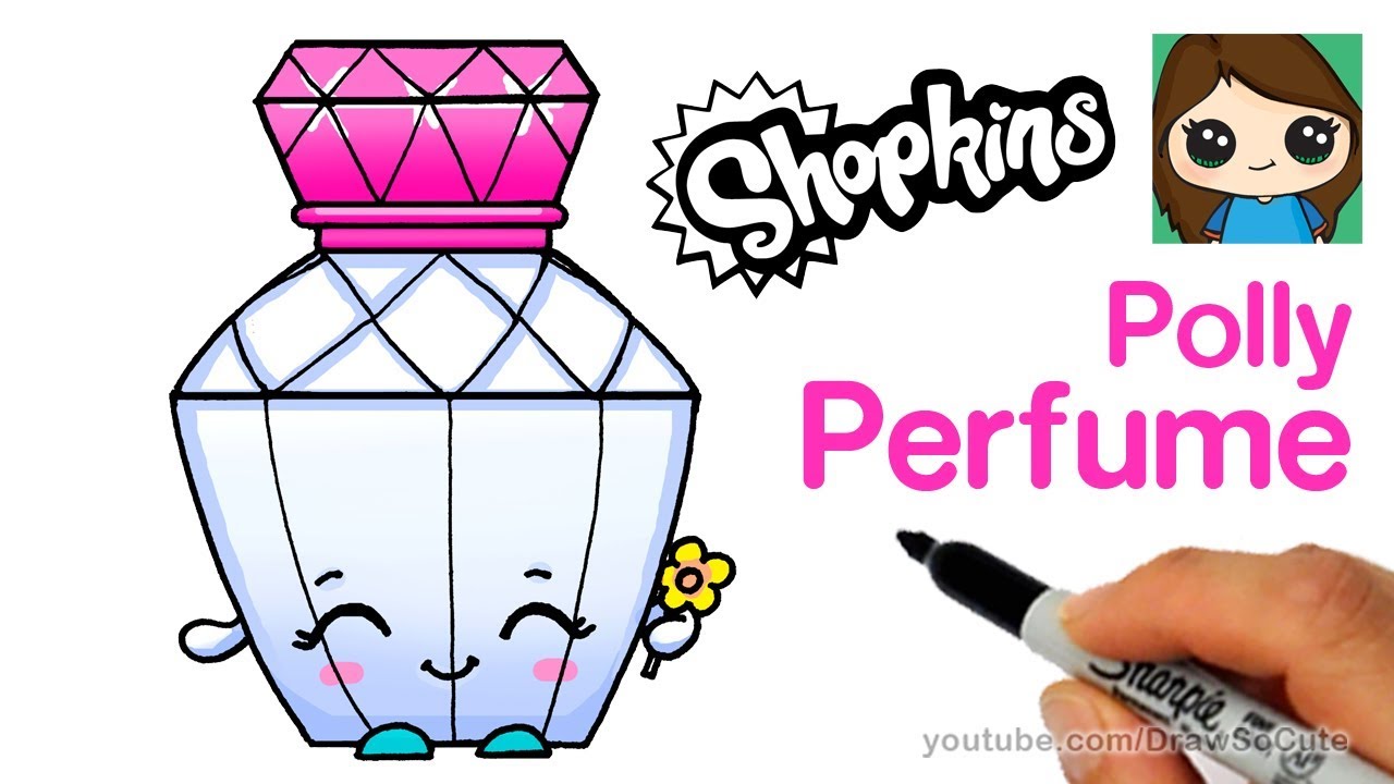 How to Draw a Perfume Bottle Shopkins Polly Perfume
