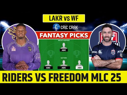 MLC 2025: LAS vs WAS Dream11 Team Prediction I Knight Riders vs Washington I GL & SL Teams Today🔥