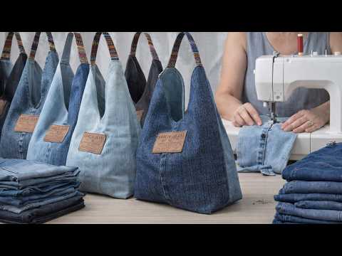 👜 Удобная сумка из старых джинсов за 1 час | Лёгкий способ без выкройки