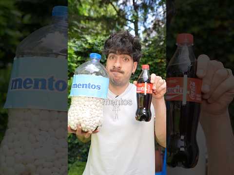 Mezclé 10000 mentos con coca cola.