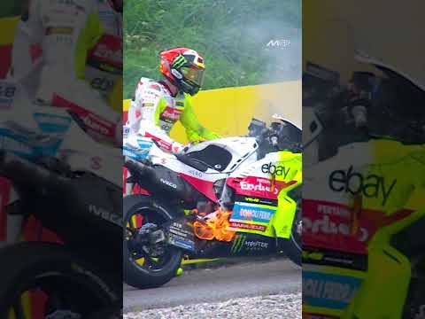Di Giannantonio's bike goes up in flames! | 2025 Austrian GP