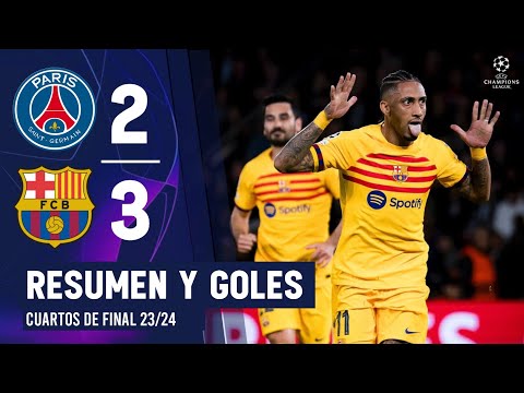Resumen Barcelona vs PSG (3-2) โข Champions League Hoy 2023/2024