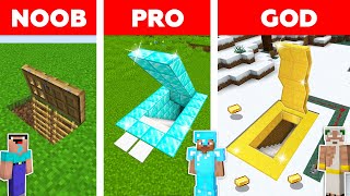 Minecraft NOOB vs PRO vs GOD : SECRET BASE CHALLENGE in minecraft / Animation