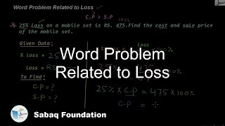 Word Problem Related to Loss