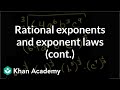 Exploring Rational Exponents and Exponent Laws