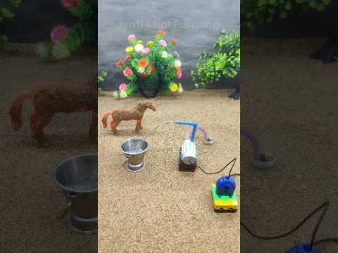 (ideas)Mini tractor project mini motor water pump project horse video # 203