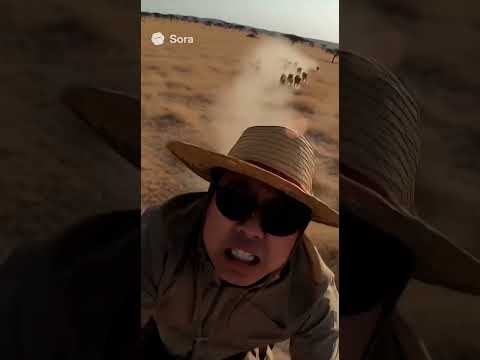 草原上被狮子追赶