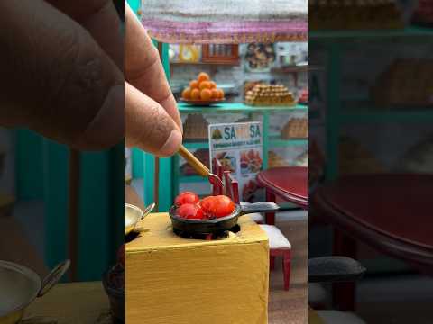 Smallest Tomatoes #miniature #miniaturecoocking #muttondishes