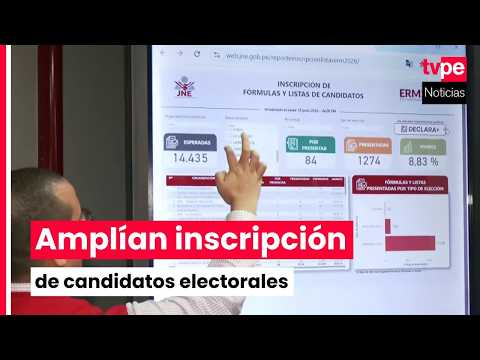 JNE amplía hasta el viernes inscripción de candidatos para elecciones regionales y municipales
