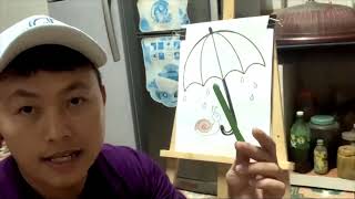 colorir e decorar a imagem do guarda chuva