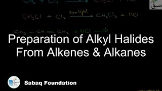 Preparation of Alkyl Halides From Alkenes & Alkanes