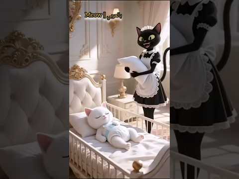شوفو الخدامه عملت ايه مع القطه لولي #catvideos #cats #ai #cartoon #aivideo #aishorts #meow #funny