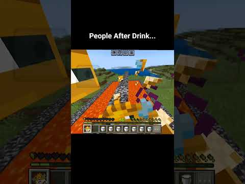 People After Drink... #minecraft #trending #shorts #ytshorts #like #subscribe