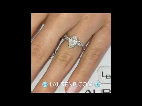 1.70 ct Pear Shape Diamond Three-Stone Ring