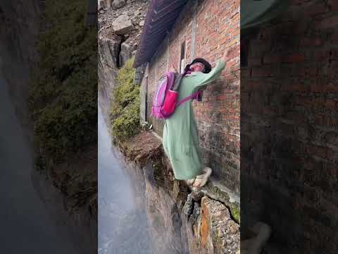 Girl going school and then fallen down #Shorts #ytshorts #viralshorts