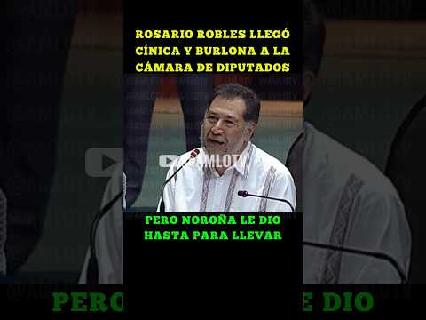 ROSARIO ROBLES LLEGÓ CÍNICA Y BURLONA A LA CÁMARA DE DIPUTADOS PERO NOROÑA LE DIO HASTA PARA LLEVAR